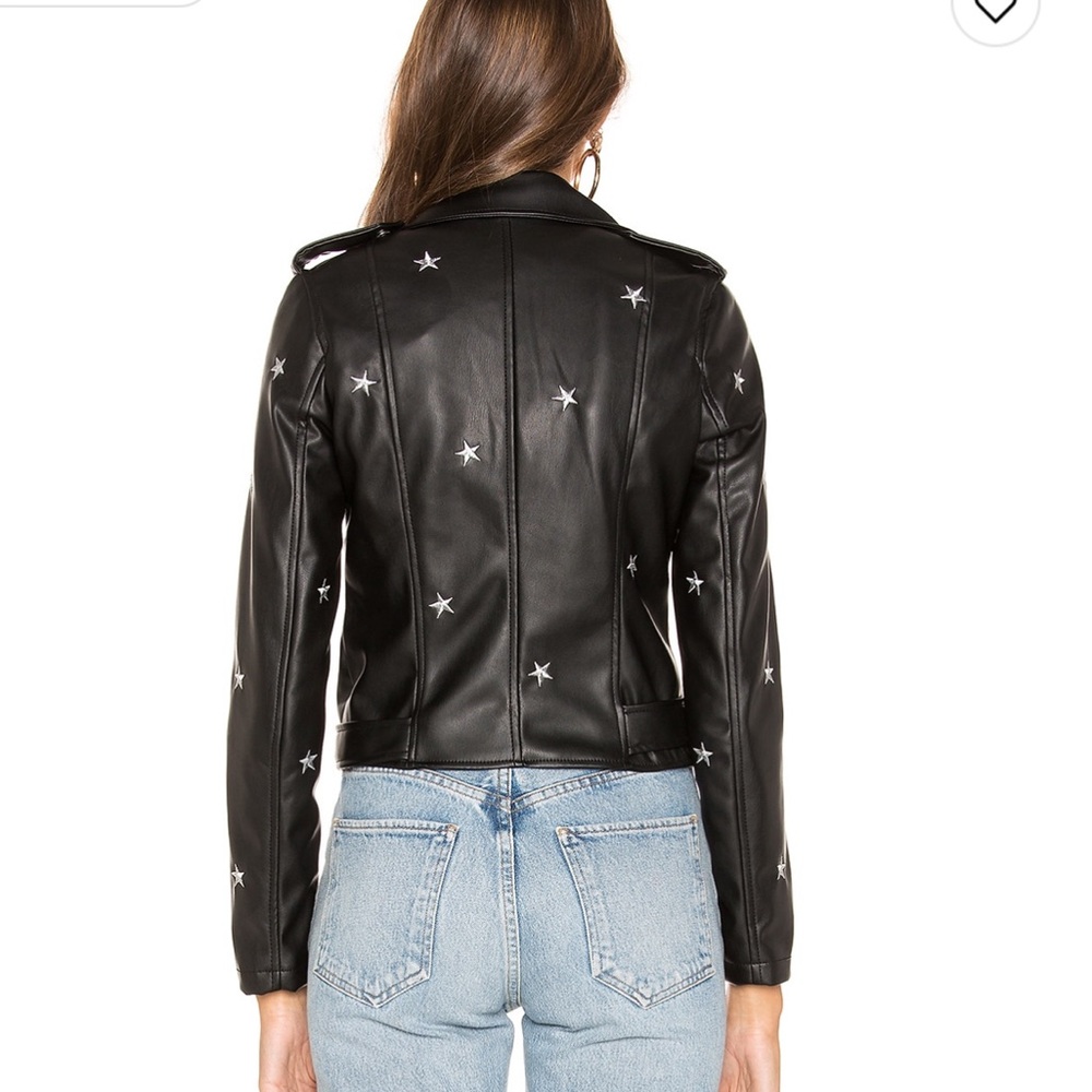 Superdown Embroidered Moto Jacket - image 5